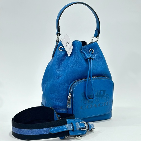 COACH Jes Sporty Drawstring Bucket Crossbody Satchel Bag With Horse And Carriage - Picture 2 of 13